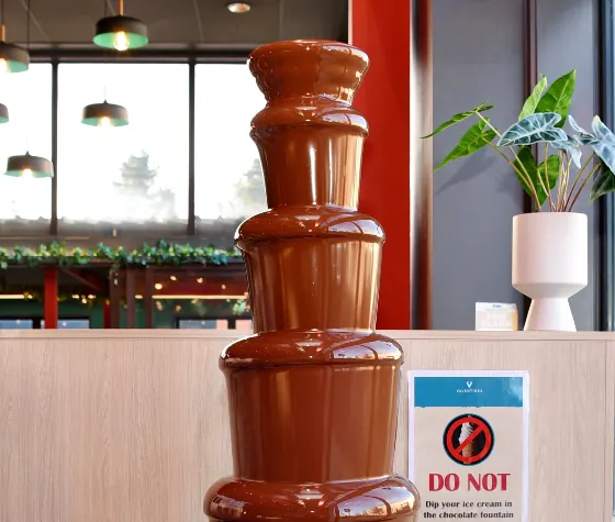 The Valentines chocolate fountain